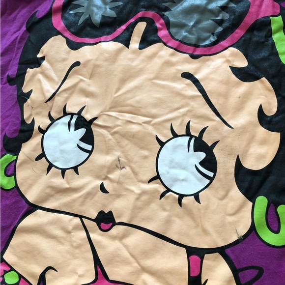 Betty Boop Purple Lace Detail Tank Top - Picture 8 of 8